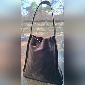 Vintage COACH Brown Nubuck Leather Hobo Shoulder Bag D02 9474 Slouchy